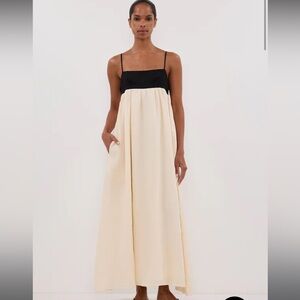 DISSH Elena Buttermilk Linen Maxi Dress